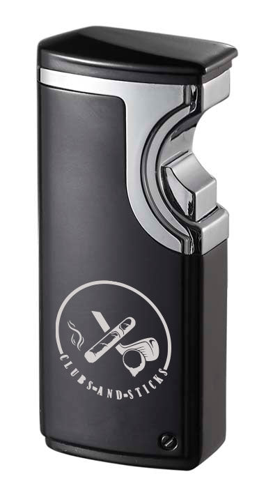 Hybrid USB Matte Black Triple Torch Cigar Lighter
