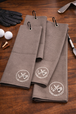 Clubs and Sticks Embroidered Waffle Golf Towels