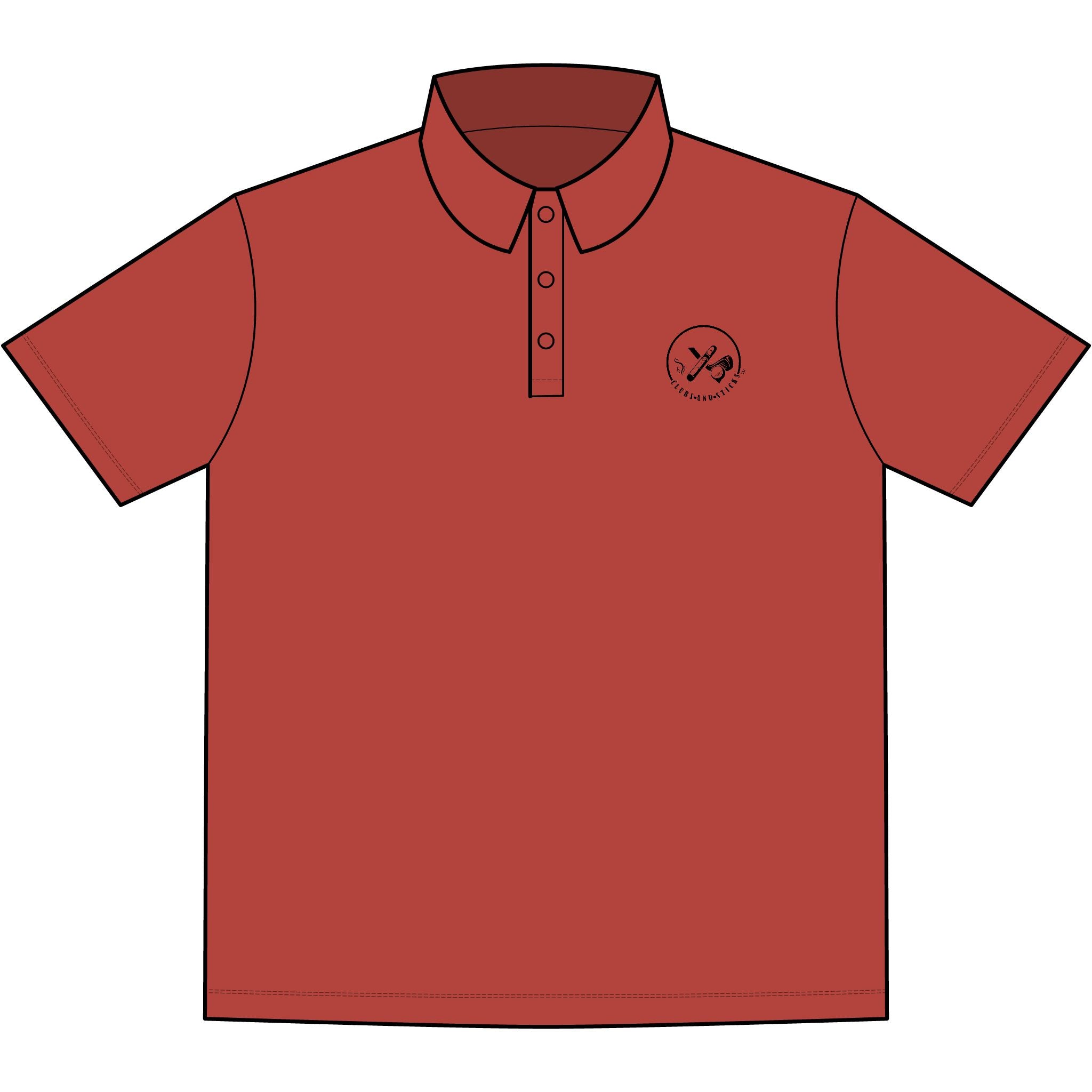 Clubs & Sticks™ Signature Stretch Polo