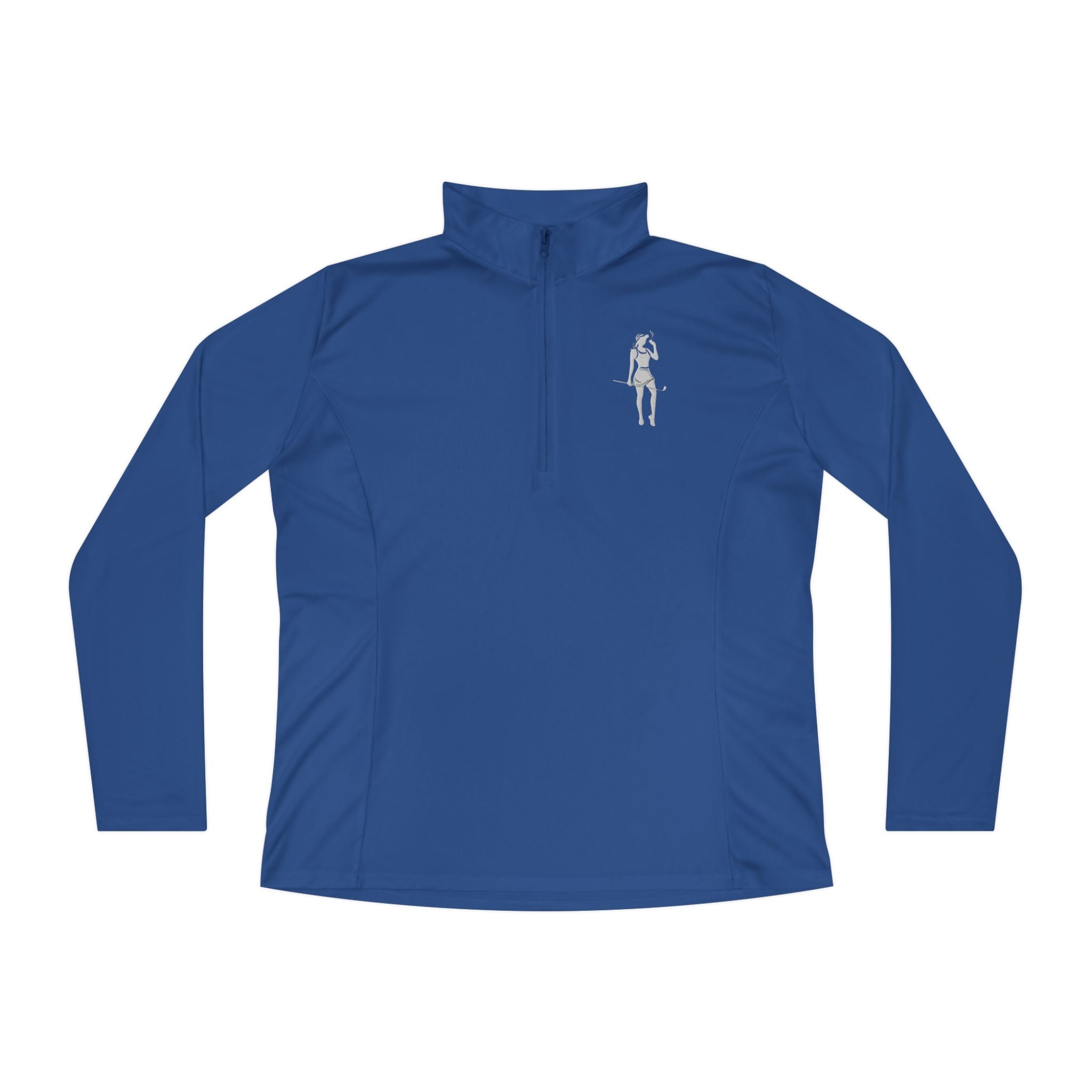 Female Golfer Ladies Quarter-Zip Pullover