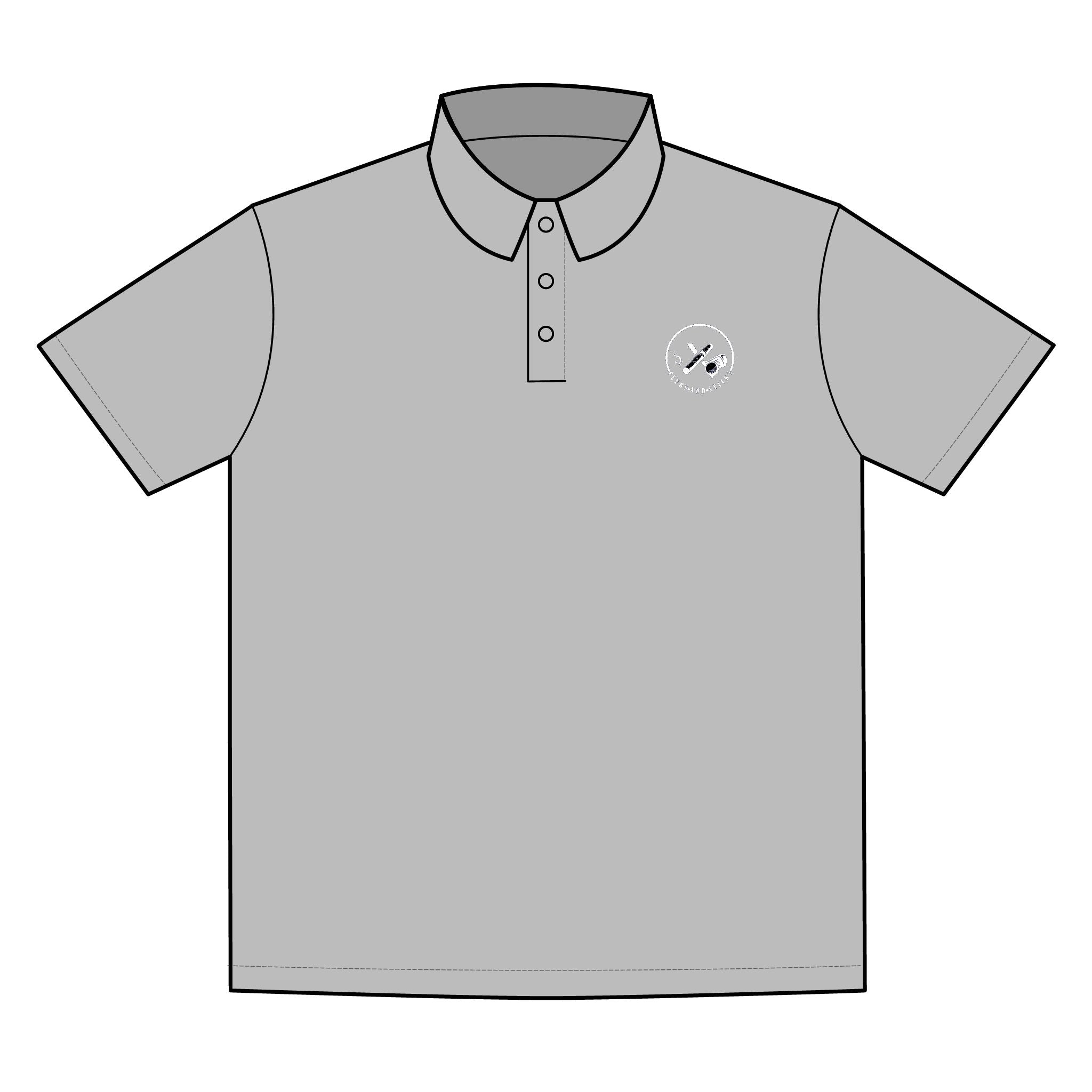 Clubs & Sticks Premium EMBROIDERED Performance Polo – Golf, Lifestyle & Everyday Wear