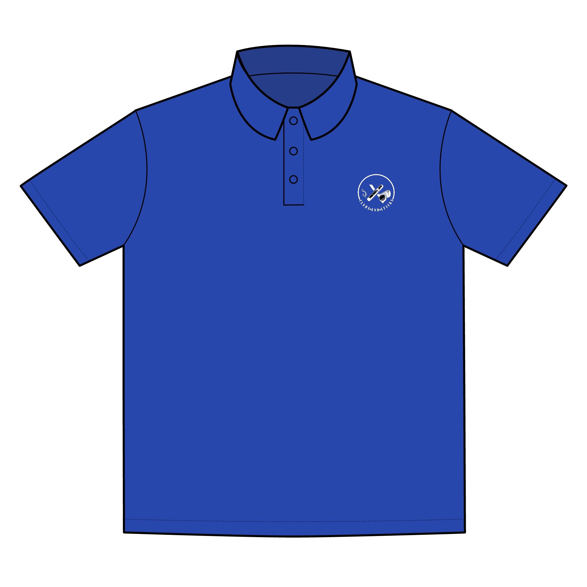 Clubs & Sticks Premium EMBROIDERED Performance Polo – Golf, Lifestyle & Everyday Wear