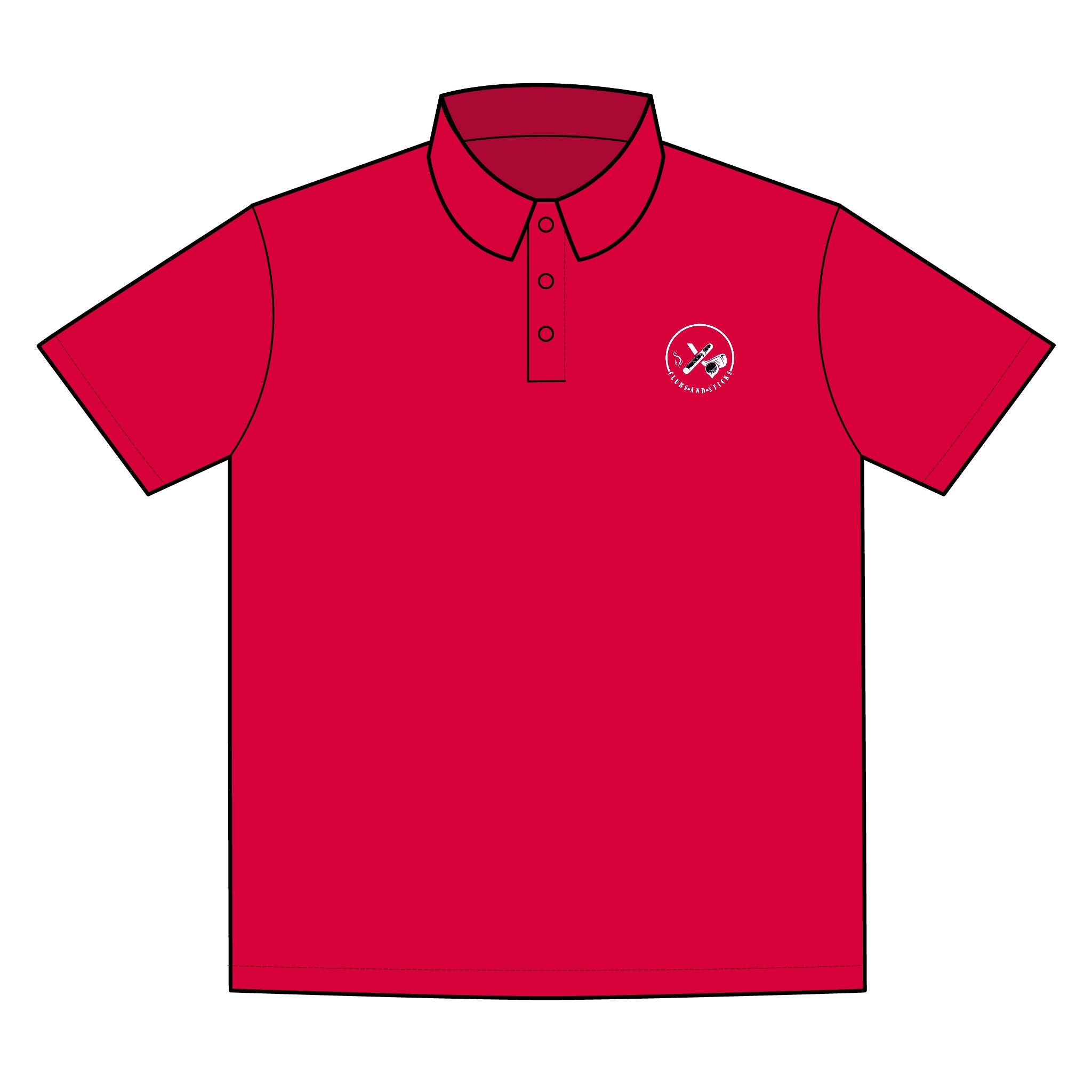 Clubs & Sticks Premium EMBROIDERED Performance Polo – Golf, Lifestyle & Everyday Wear