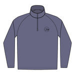 Clubs & Sticks Men’s Sport-Wick Quarter-Zip EMBROIDERED Pullover – Performance & Lifestyle Wear - Black Logo