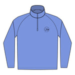 Clubs & Sticks Men’s Sport-Wick Quarter-Zip EMBROIDERED Pullover – Performance & Lifestyle Wear - Black Logo