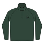 Clubs & Sticks Men’s Sport-Wick Quarter-Zip EMBROIDERED Pullover – Performance & Lifestyle Wear - Black Logo