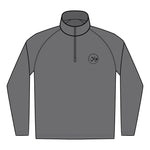 Clubs & Sticks Men’s Sport-Wick Quarter-Zip EMBROIDERED Pullover – Performance & Lifestyle Wear - Black Logo
