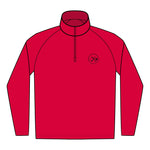 Clubs & Sticks Men’s Sport-Wick Quarter-Zip EMBROIDERED Pullover – Performance & Lifestyle Wear - Black Logo