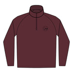Clubs & Sticks Men’s Sport-Wick Quarter-Zip EMBROIDERED Pullover – Performance & Lifestyle Wear - Black Logo