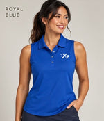 Women's Sleeveless UV Polo — Dry Zone Micro-Mesh Performance Polo