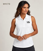 Women's Sleeveless UV Polo — Dry Zone Micro-Mesh Performance Polo