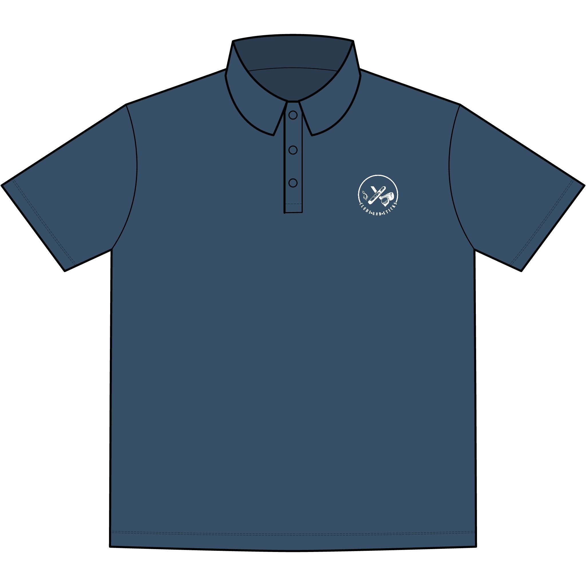 Clubs & Sticks™ Signature Stretch Polo
