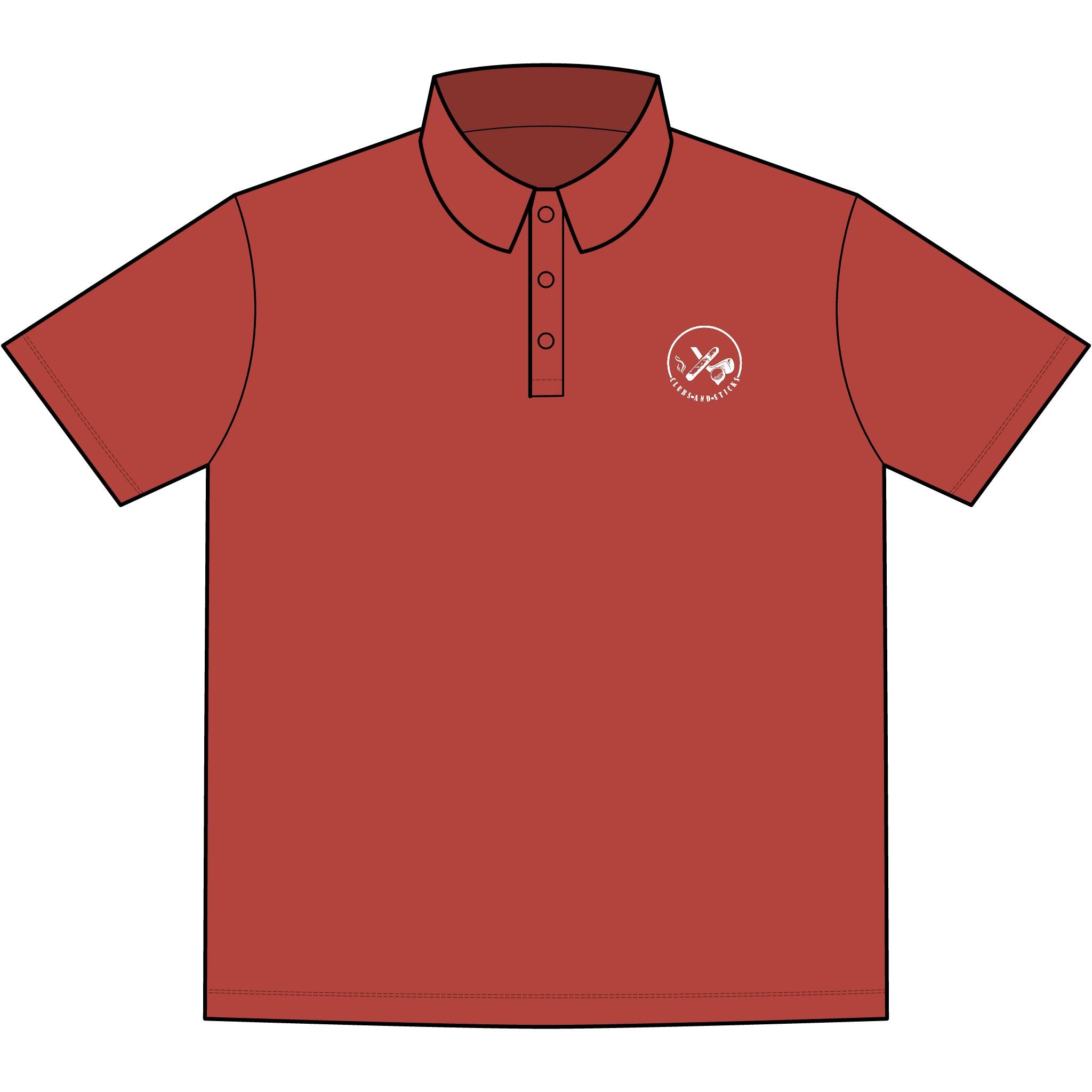 Clubs & Sticks™ Signature Stretch Polo