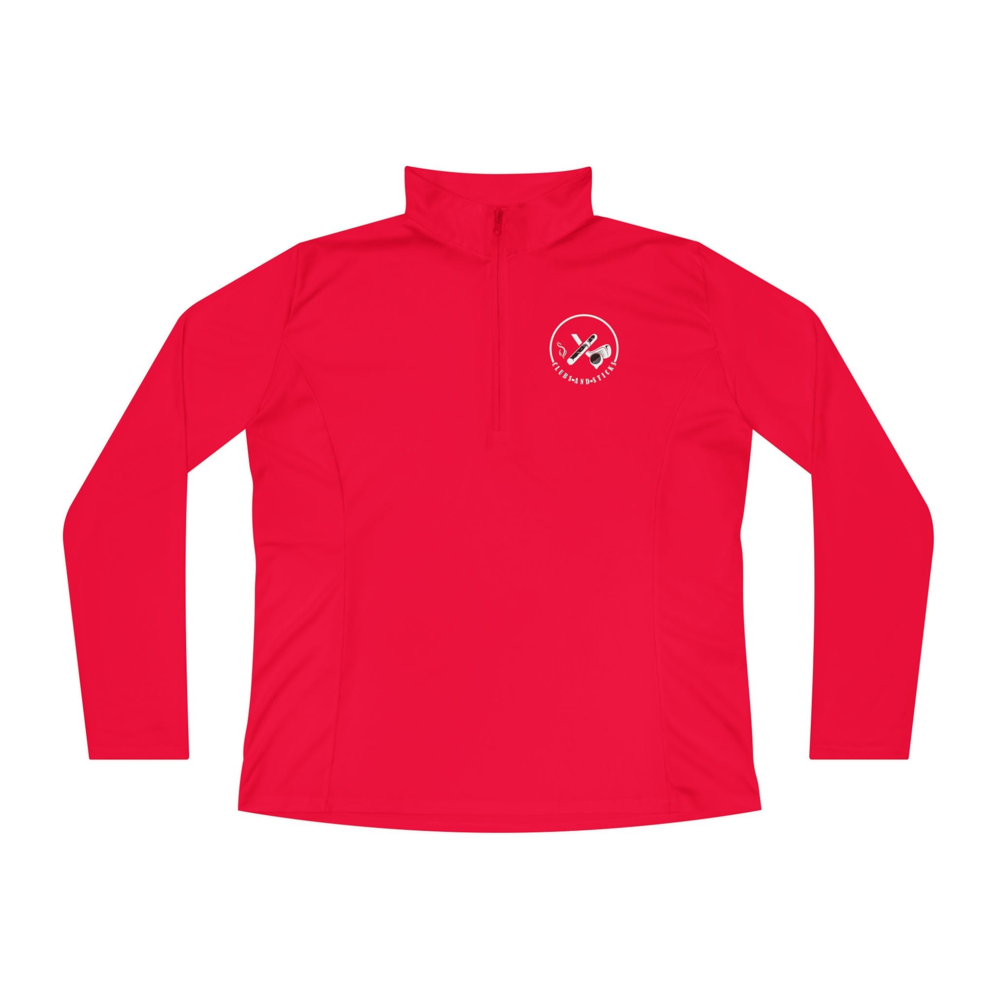 Clubs and Sticks Ladies Quarter-Zip Pullover