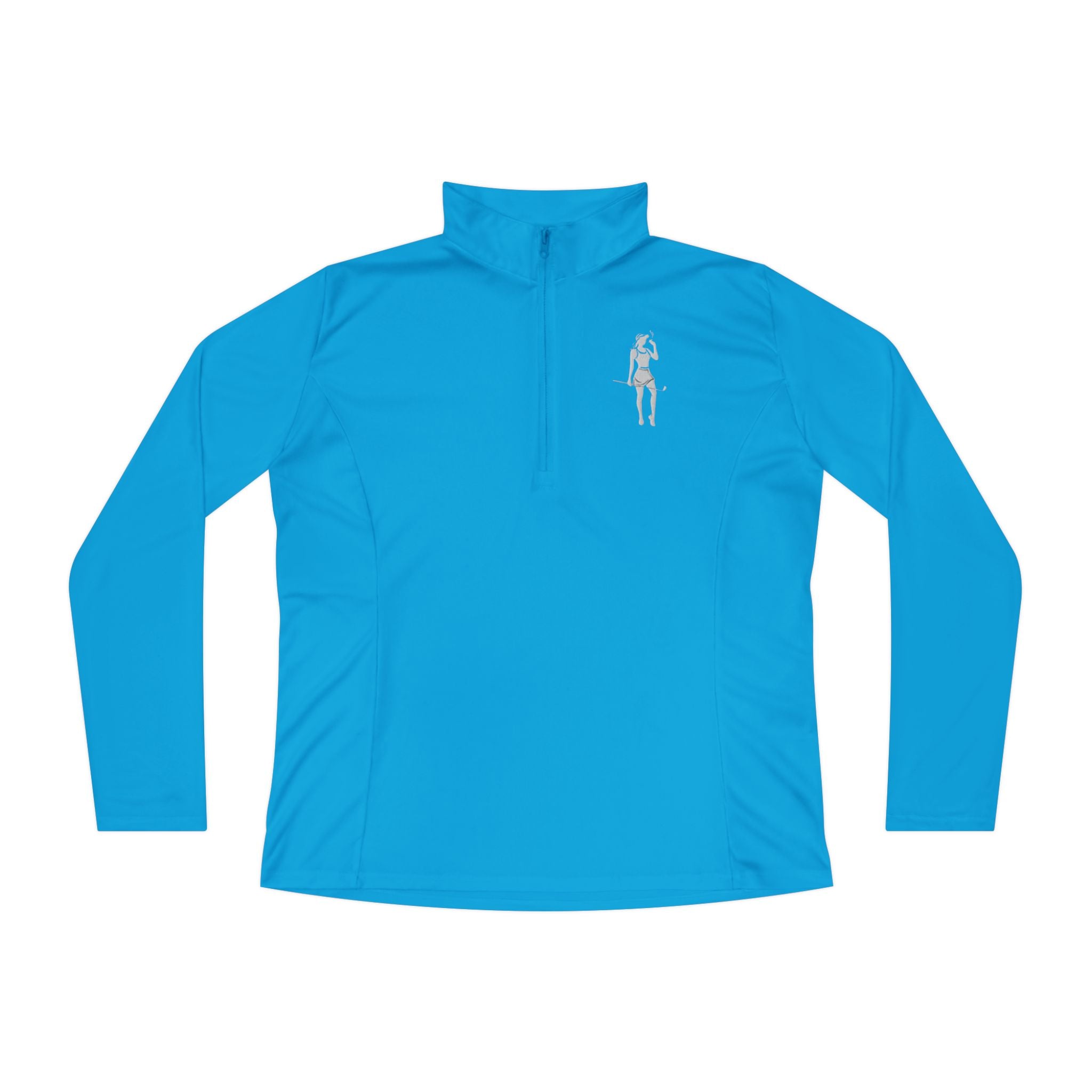 Female Golfer Ladies Quarter-Zip Pullover