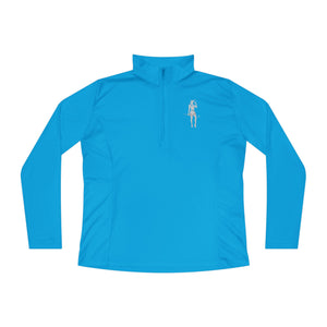 Female Golfer Ladies Quarter-Zip Pullover