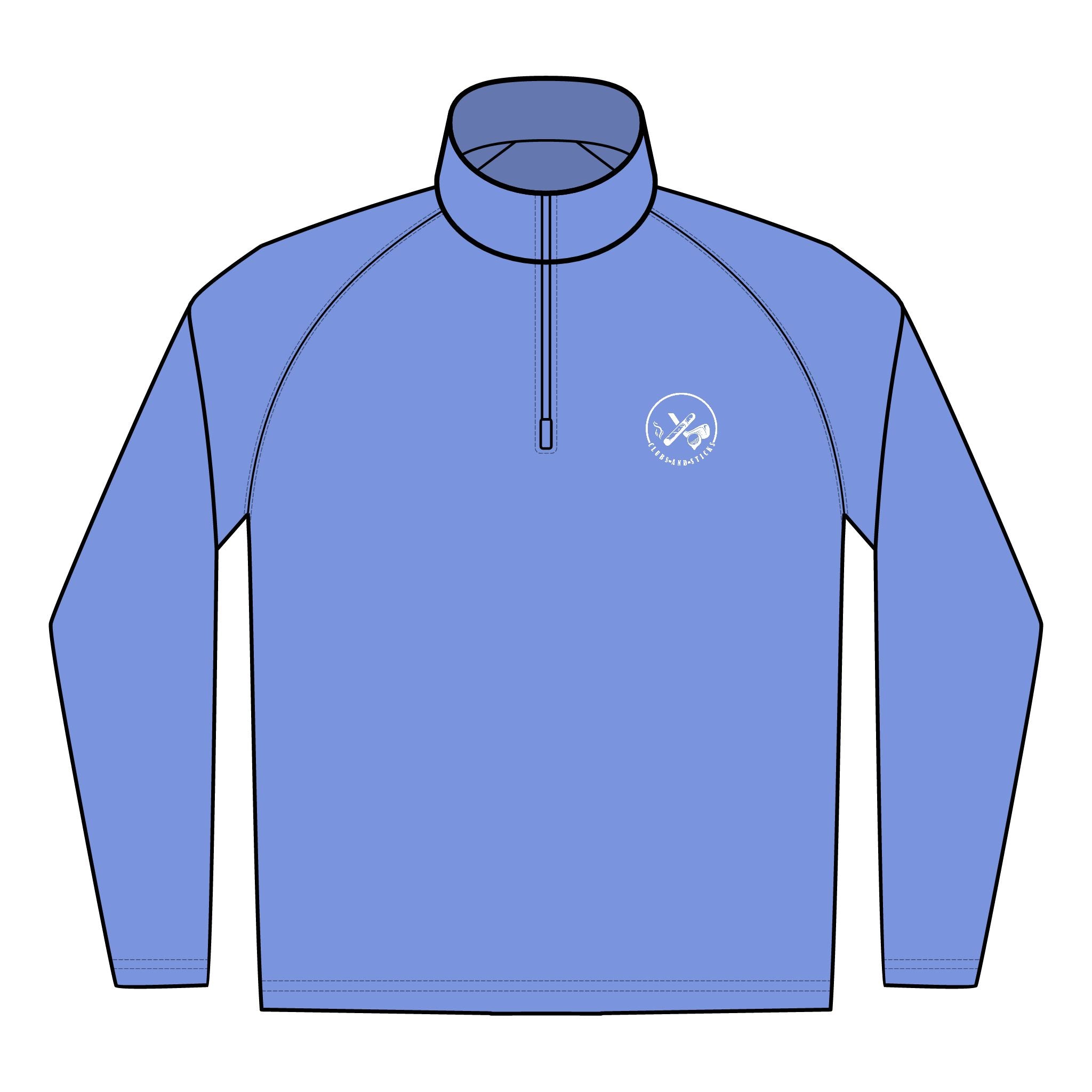 Quarter-Zip Embroidered Pullover