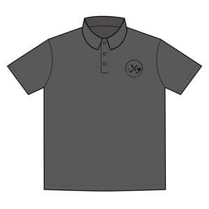 Clubs & Sticks Premium EMBROIDERED Performance Polo – Golf, Lifestyle & Everyday Wear - Black Logo