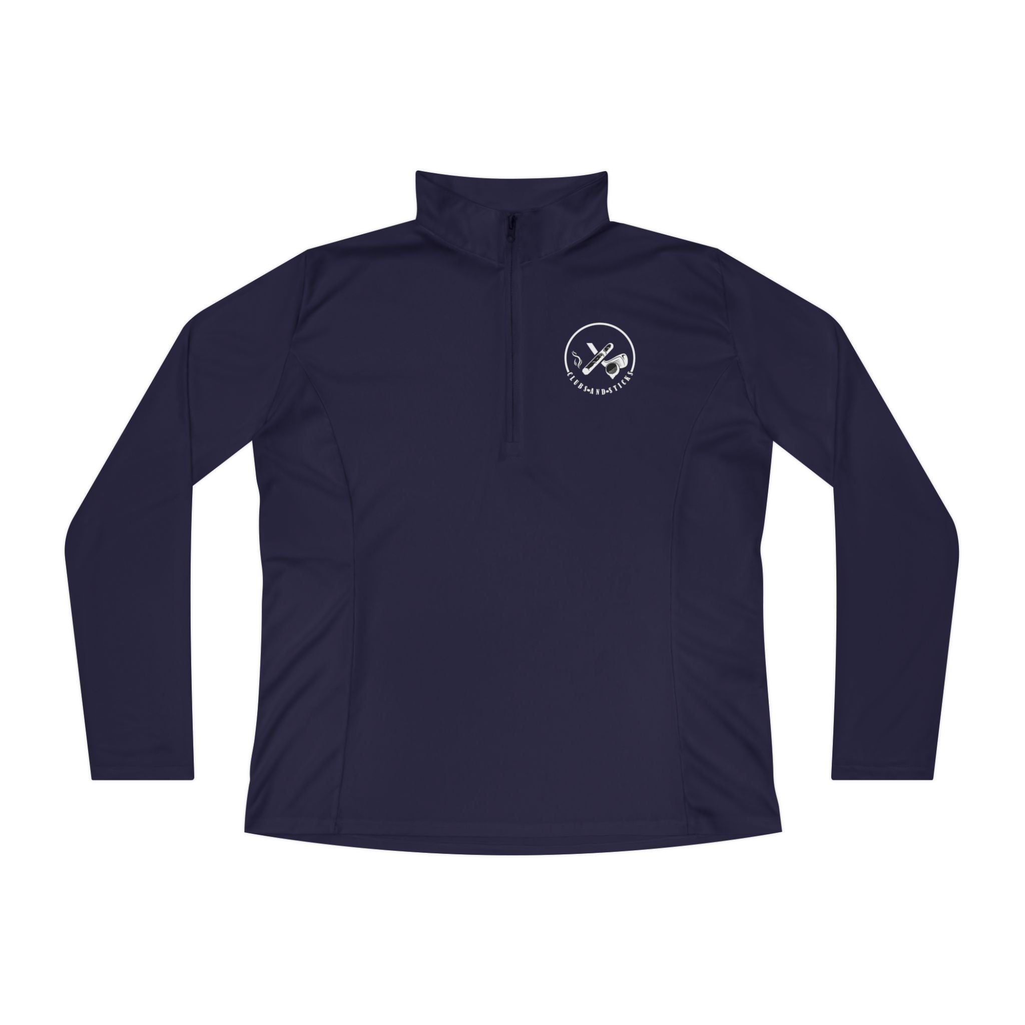 Clubs and Sticks Ladies Quarter-Zip Pullover