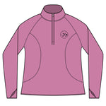Clubs & Sticks Women’s Quarter-Zip Pullover – Sporty, Stylish & Versatile Activewear - Black Logo