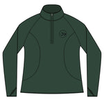 Clubs & Sticks Women’s Quarter-Zip Pullover – Sporty, Stylish & Versatile Activewear - Black Logo