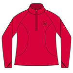 Clubs & Sticks Women’s Quarter-Zip Pullover – Sporty, Stylish & Versatile Activewear - Black Logo
