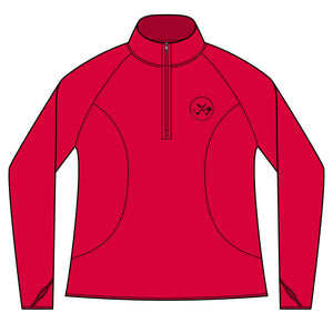 Clubs & Sticks Women’s Quarter-Zip Pullover – Sporty, Stylish & Versatile Activewear - Black Logo