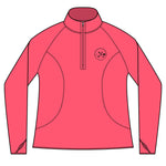 Clubs & Sticks Women’s Quarter-Zip Pullover – Sporty, Stylish & Versatile Activewear - Black Logo