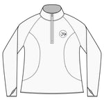 Clubs & Sticks Women’s Quarter-Zip Pullover – Sporty, Stylish & Versatile Activewear - Black Logo