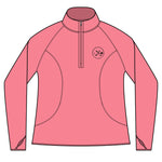 Clubs & Sticks Women’s Quarter-Zip Pullover – Sporty, Stylish & Versatile Activewear - Black Logo