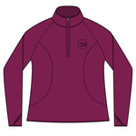 Clubs & Sticks Women’s Quarter-Zip Pullover – Sporty, Stylish & Versatile Activewear - Black Logo