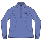 Clubs & Sticks Women’s Quarter-Zip Pullover – Sporty, Stylish & Versatile Activewear - Black Logo