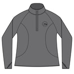 Clubs & Sticks Women’s Quarter-Zip Pullover – Sporty, Stylish & Versatile Activewear - Black Logo