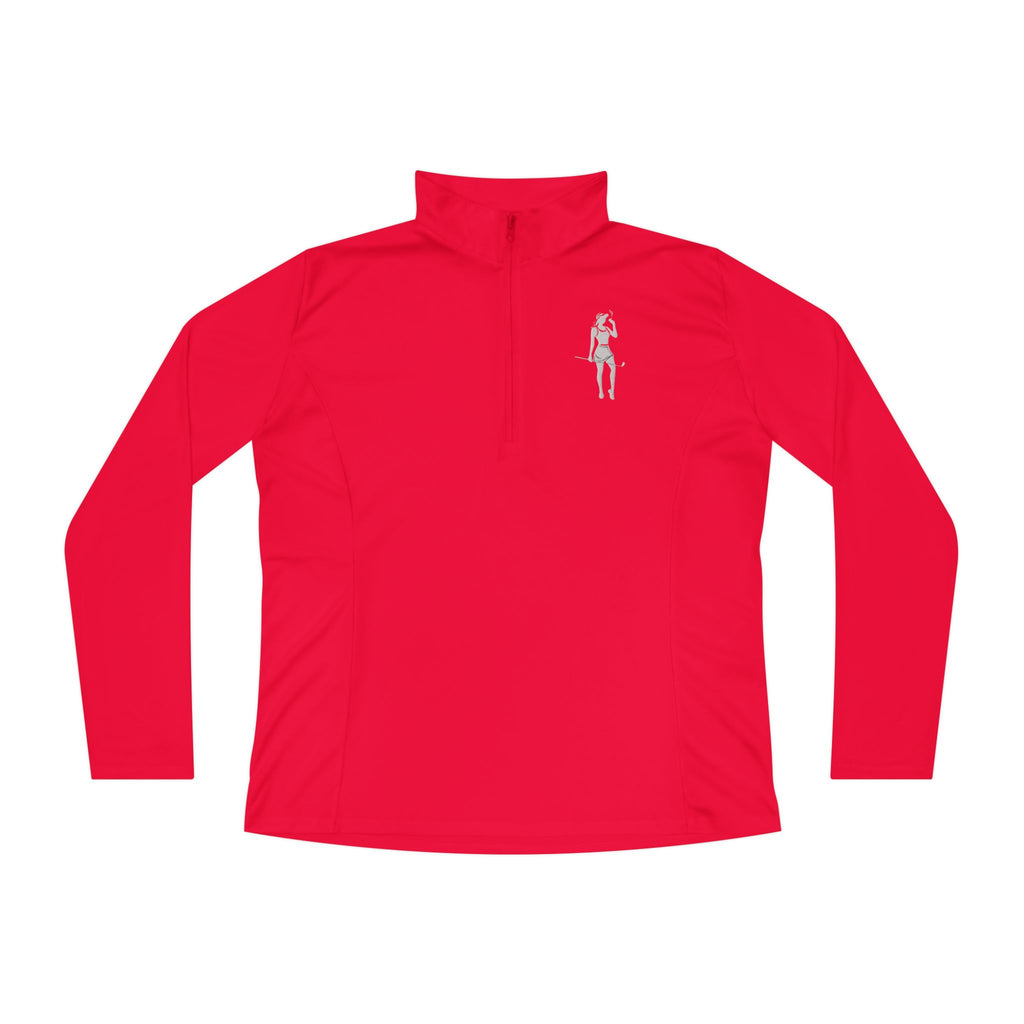 Female Golfer Ladies Quarter-Zip Pullover