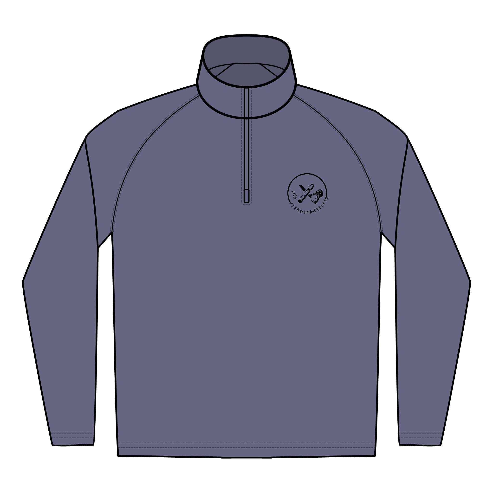 Quarter-Zip Embroidered  Pullover