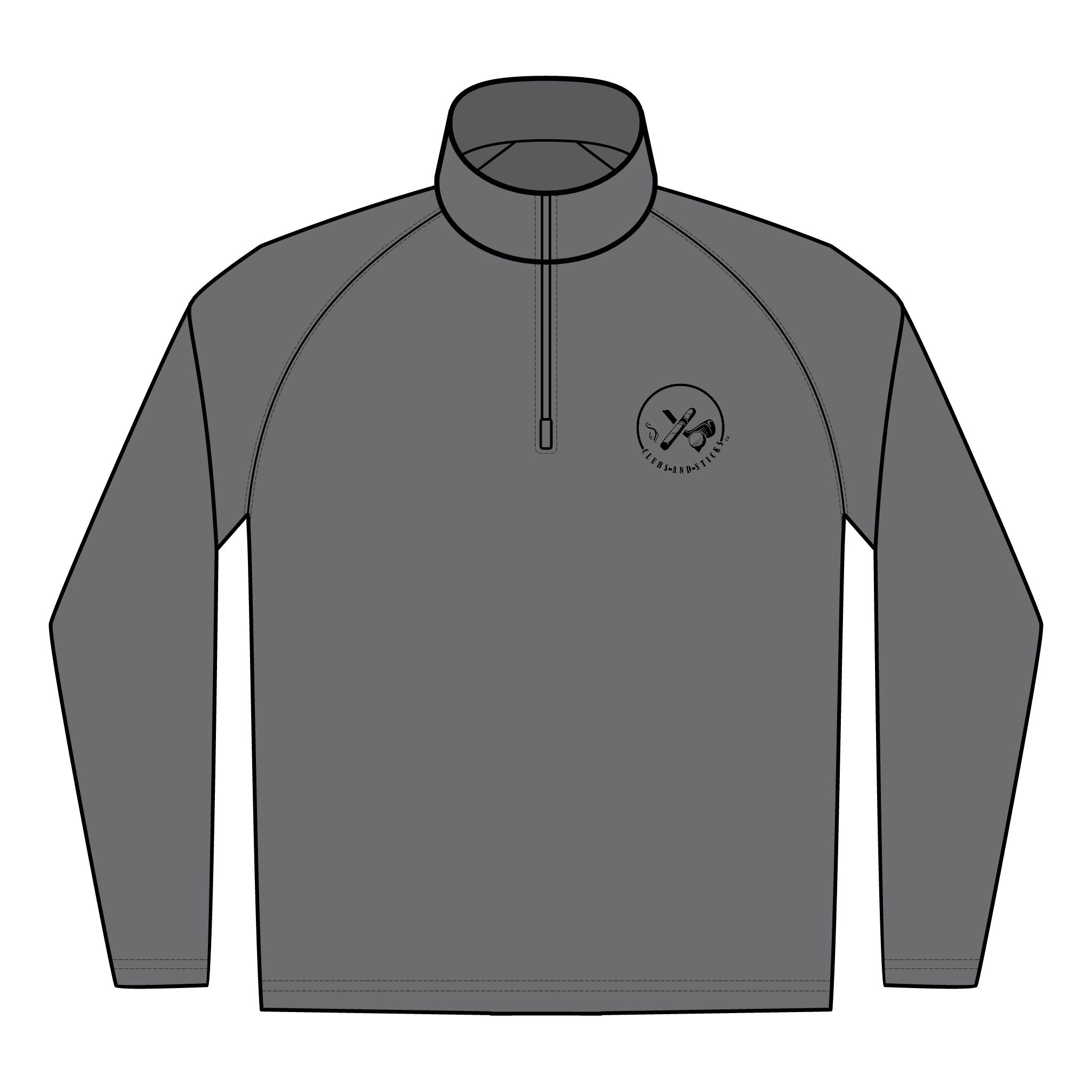 Quarter-Zip Embroidered  Pullover