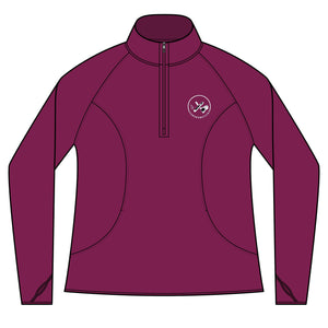 Clubs & Sticks Women’s Quarter-Zip Pullover – Sporty, Stylish & Versatile Activewear