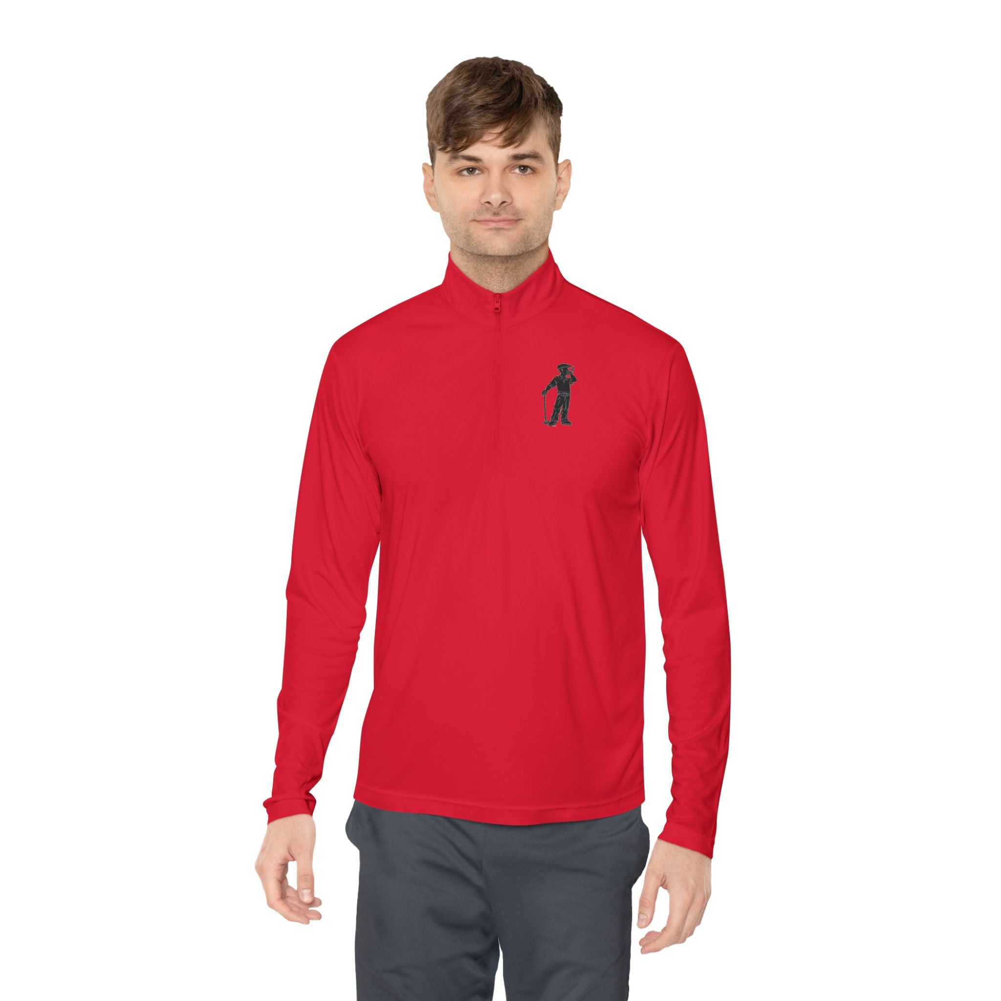 Male Golfer Quarter-Zip Pullover