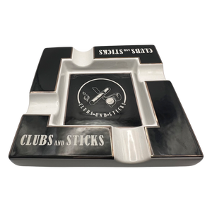 Clubs and Sticks Ceramic Cigar Ashtray - Wholesale