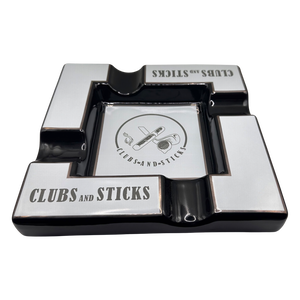 Clubs and Sticks Ceramic Cigar Ashtray