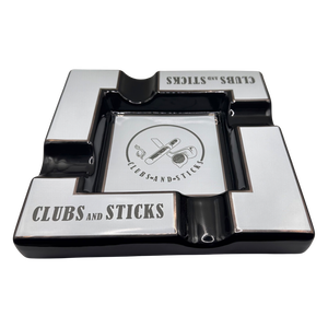 Clubs and Sticks Ceramic Cigar Ashtray - Wholesale