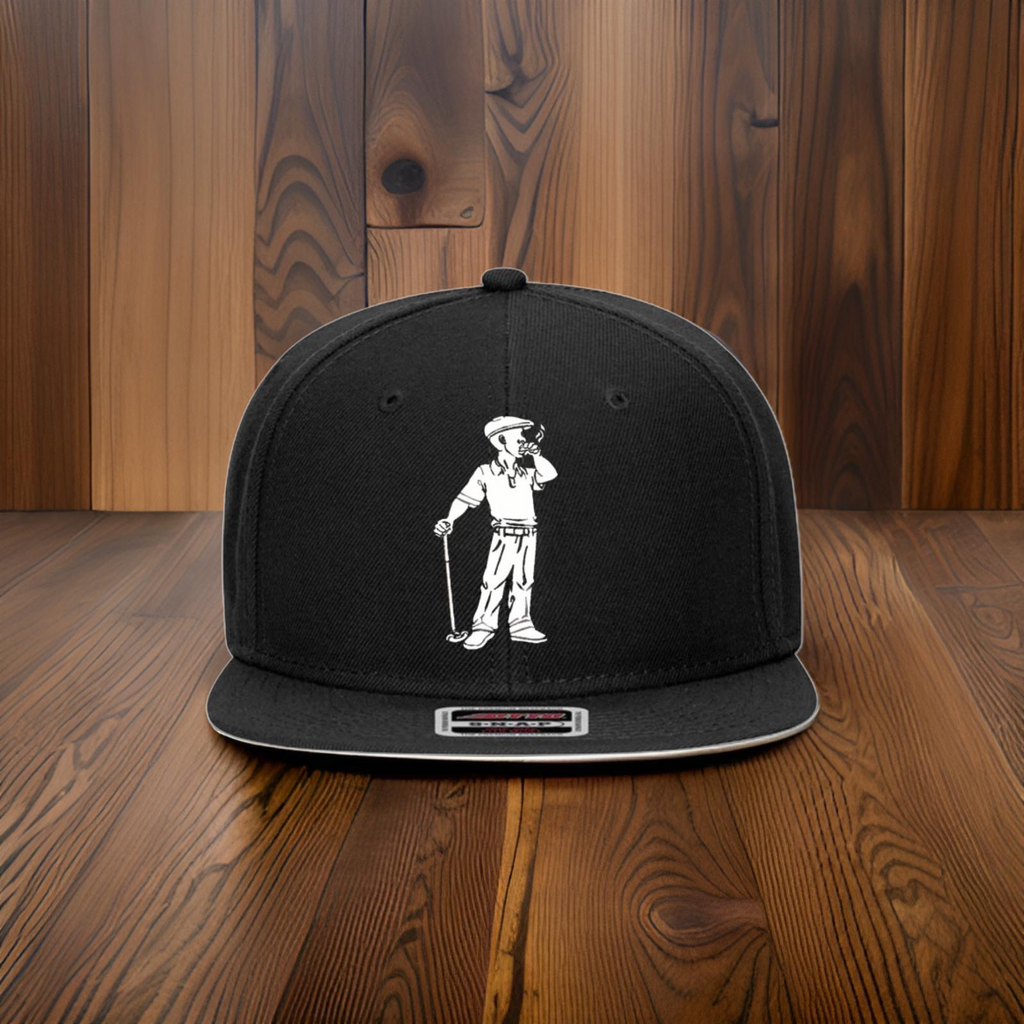 Cigar Golfer  Embroidered Snapback Hat