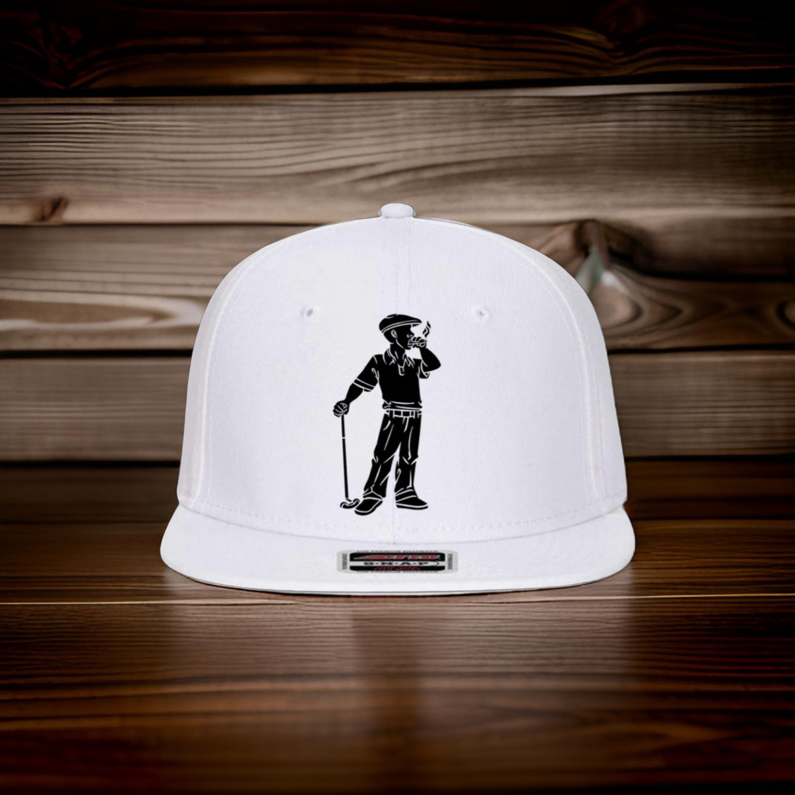 Cigar Golfer  Embroidered Snapback Hat