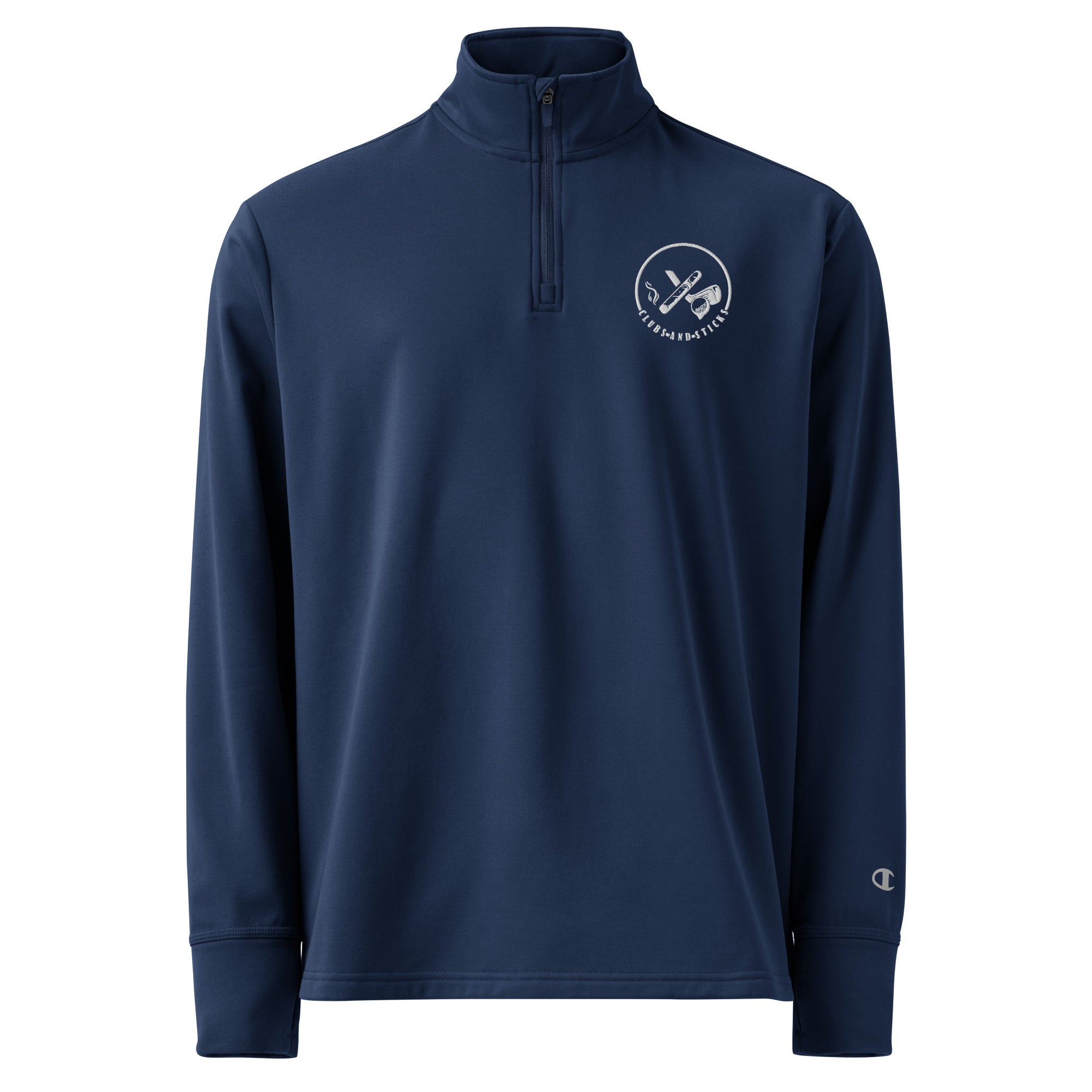 Clubs and Sticks Embroidered Champion Quarter zip pullover