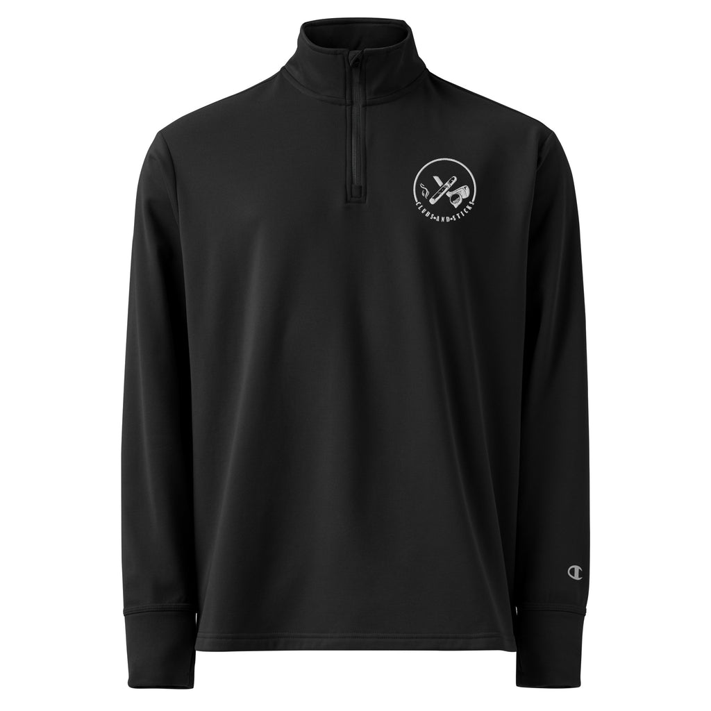 Clubs and Sticks Embroidered Champion Quarter zip pullover