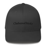 Clubs and Sticks Embroidered Twill Cap - Black