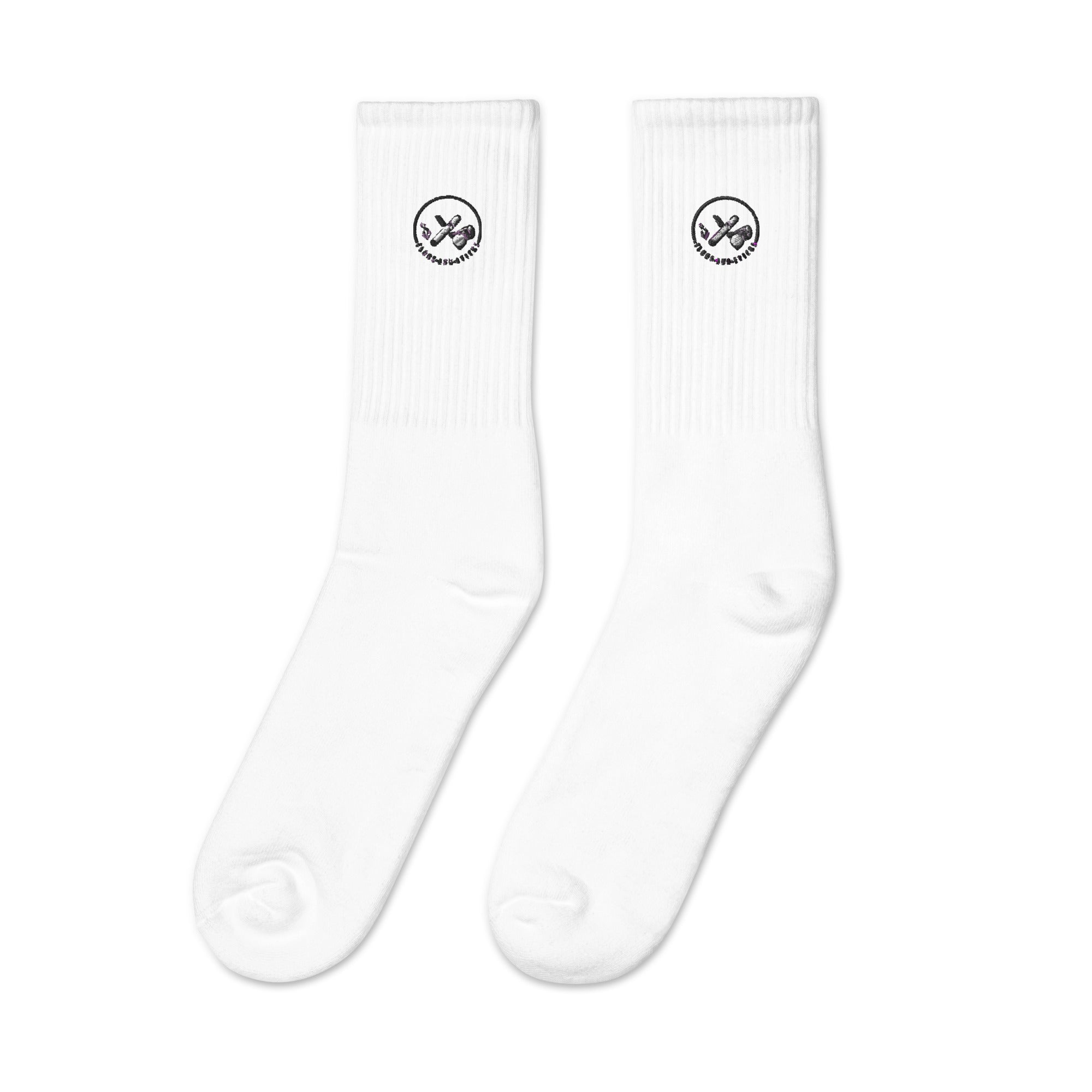 Clubs and Sticks Embroidered socks