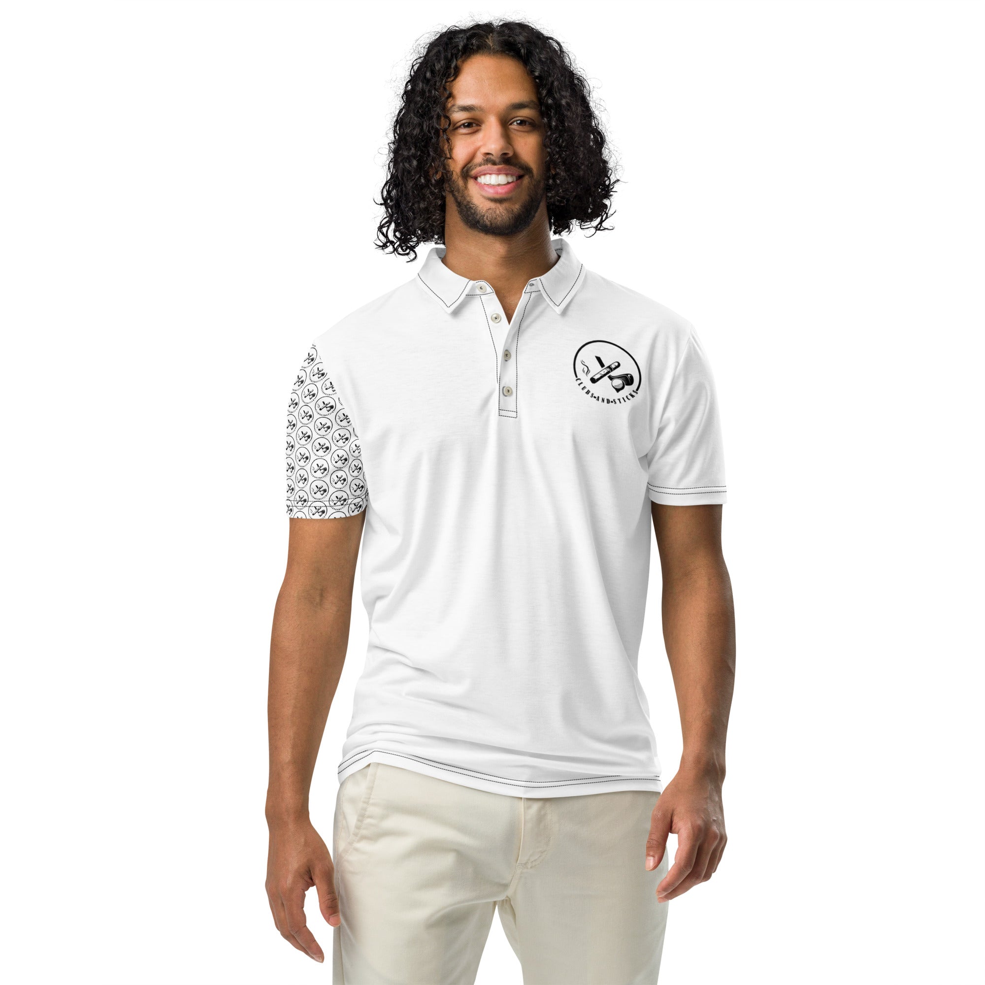 Clubs and Sticks Men’s slim fit polo