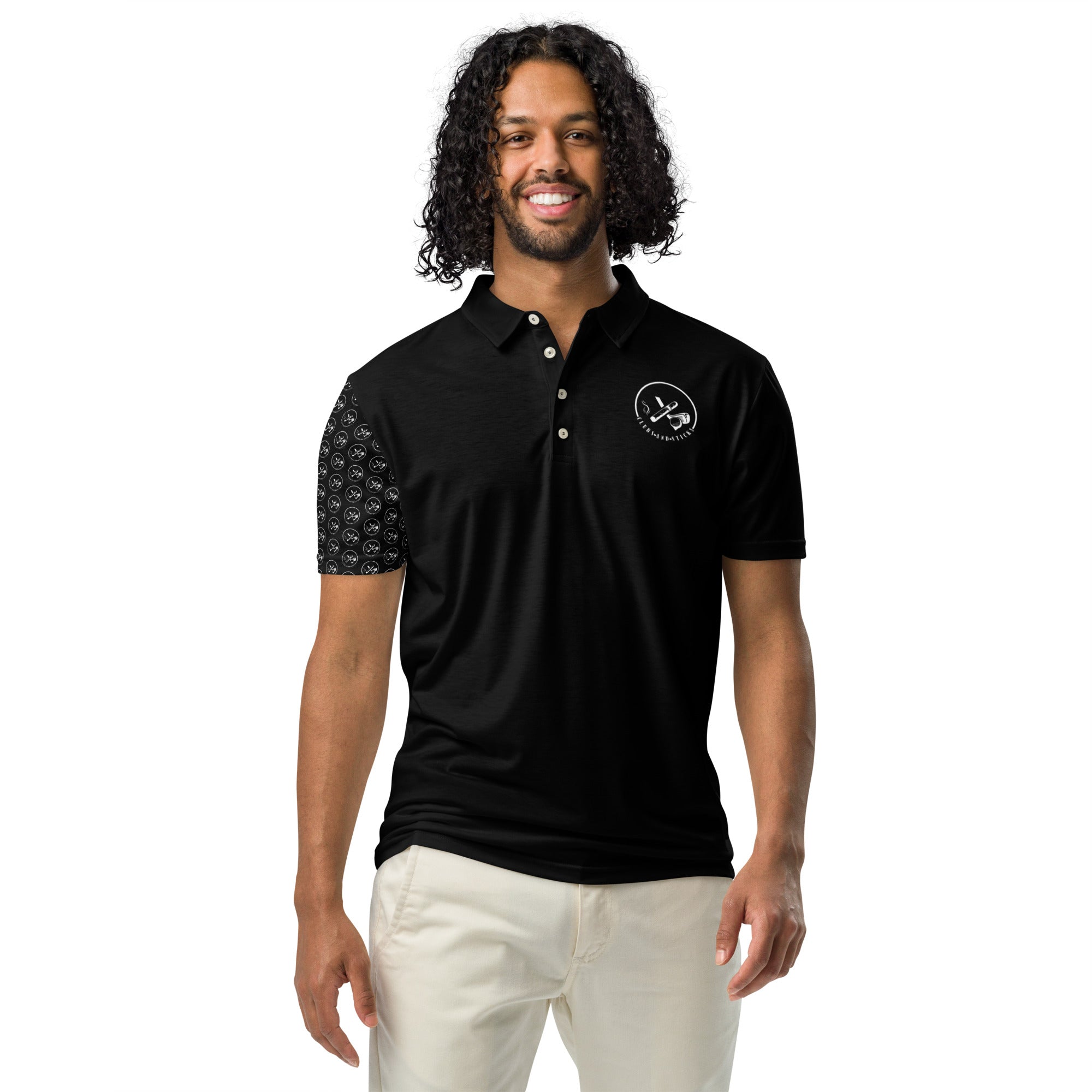 Clubs and Sticks Men’s slim fit polo