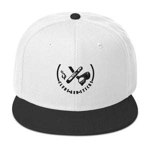 Clubs and Sticks Embroidered Snapback Hat